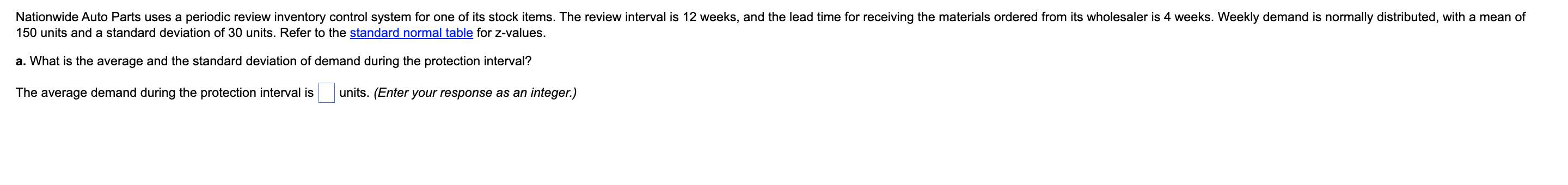 Nationwide Auto Parts uses a periodic review