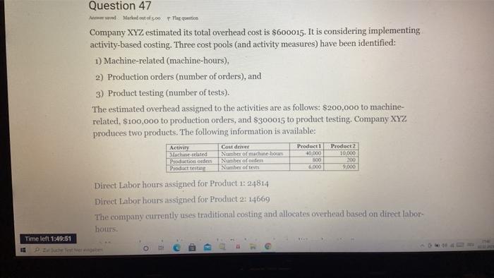 Question 47 Anwese Meredo.00 Flag Company XYZ