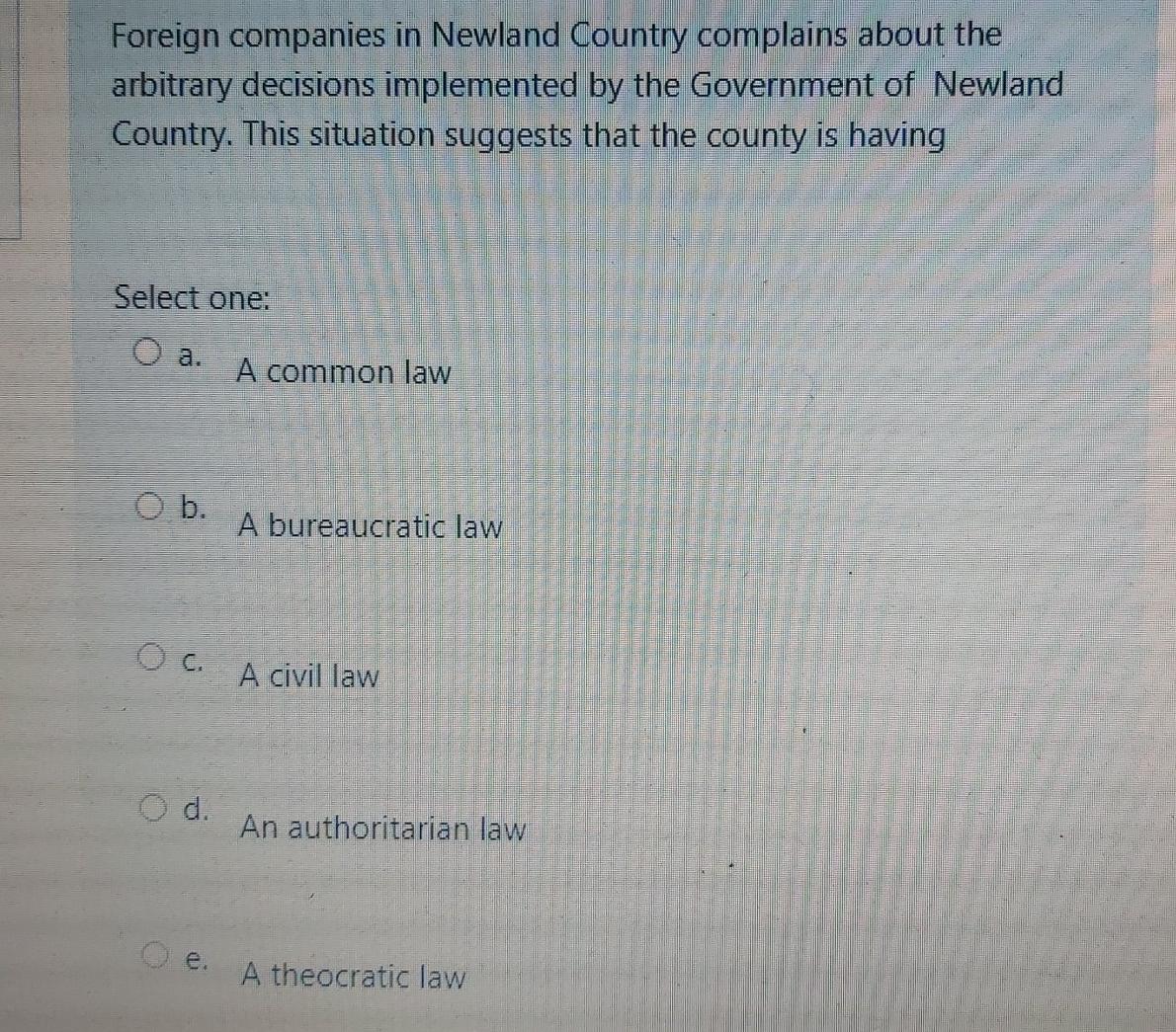 5 Foreign companies in Newland Country complains