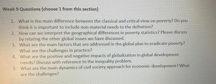 i need the one answer from these question with