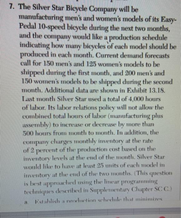 7. The Silver Star Bicycle Company will be