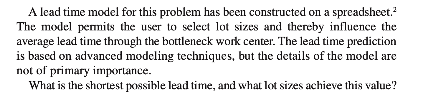 1.8 Determining Production Lot Sizes: Four