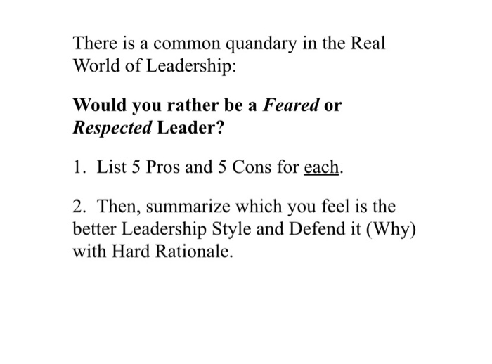 There is a common quandary in the Real World of