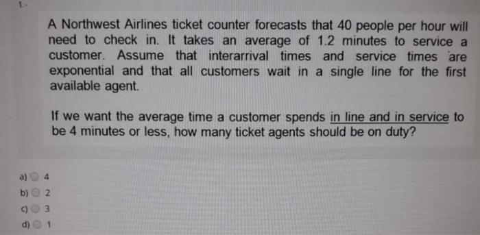 A Northwest Airlines ticket counter forecasts