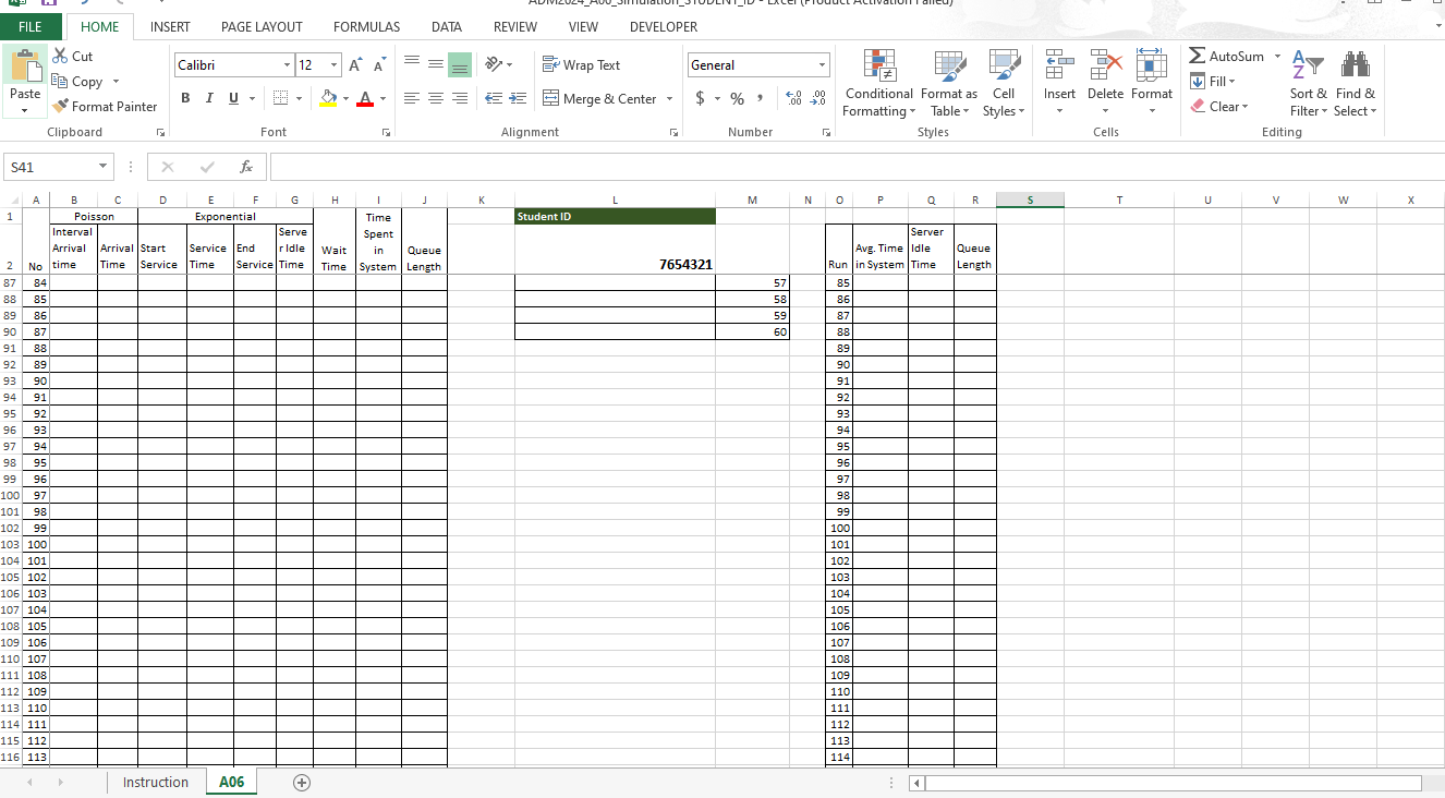 alicu) FILE HOME INSERT PAGE LAYOUT FORMULAS DATA