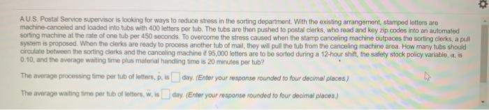 AU.S. Postal Service supervisor is looking for