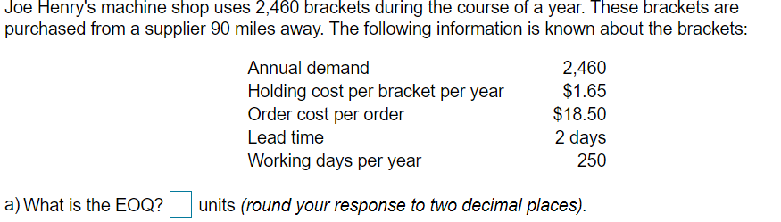 Given the EOQ, how many orders will be made