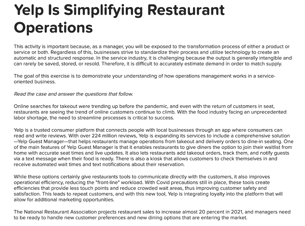 Yelp Is Simplifying Restaurant Operations This
