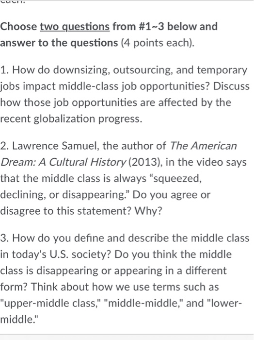 Choose two questions from #1~3 below and answer