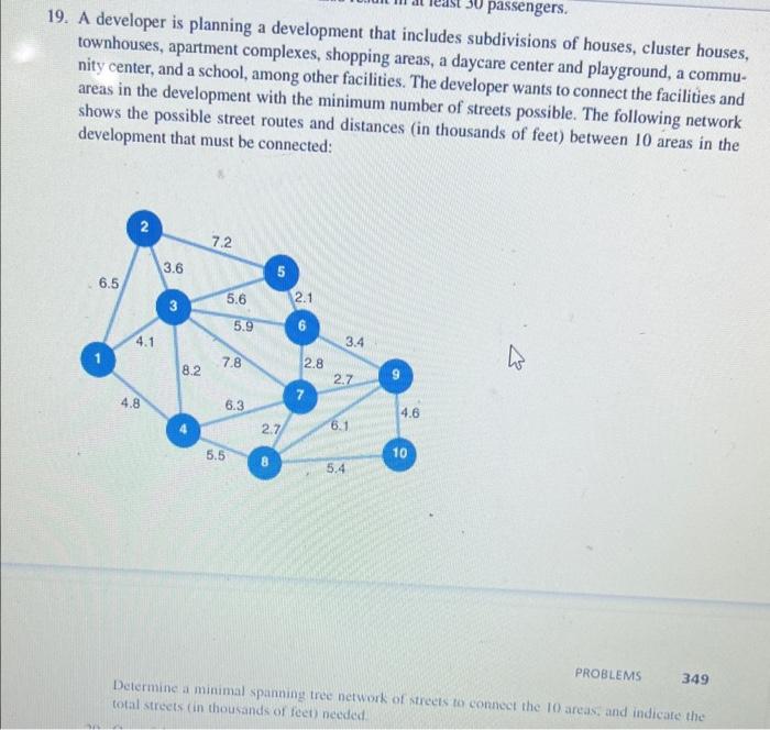 passengers. 19. A developer is planning a