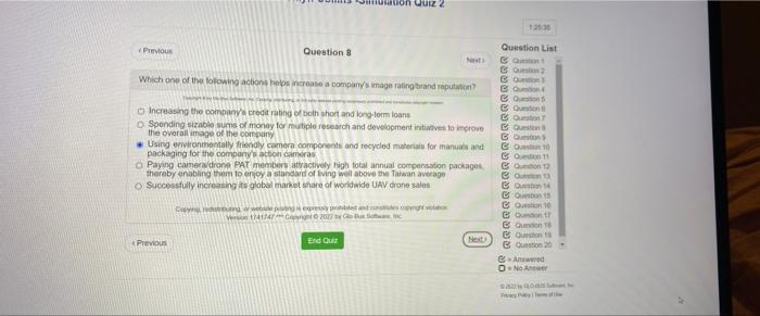 ton duz 2 PREVIOUS Question 8 Question List N