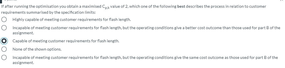 If after running the optimisation you obtain a