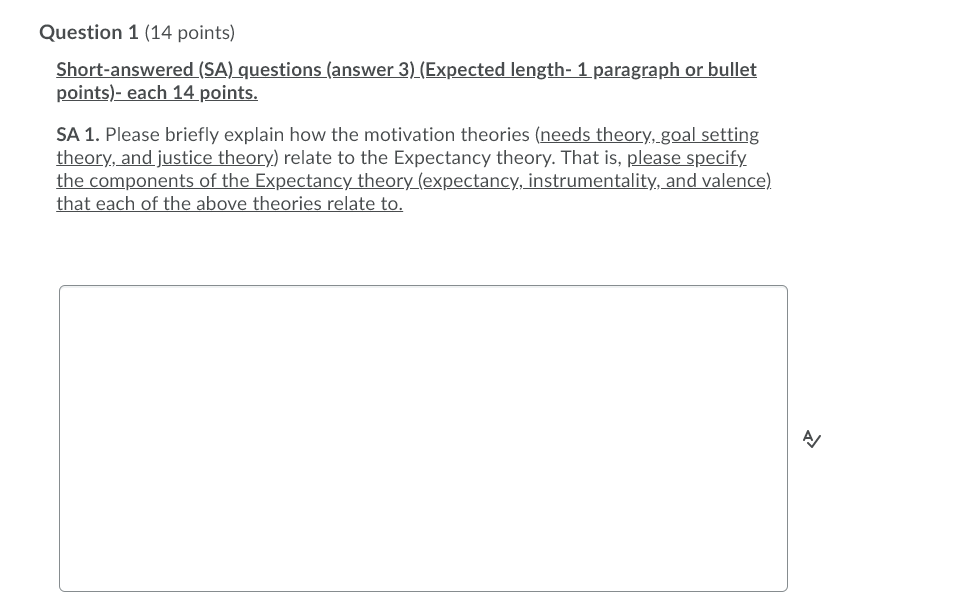 Question 1 (14 points) Short-answered (SA)