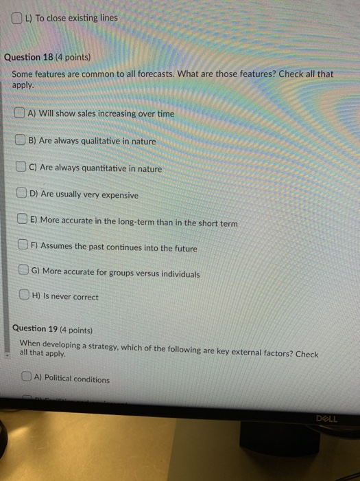 Question 15 (4 points) Medium range forecasts are