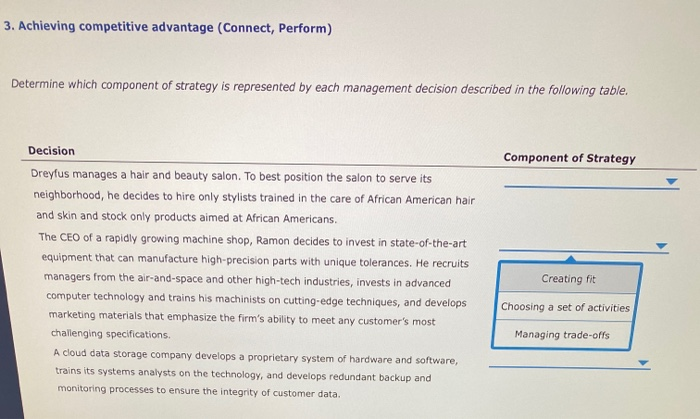 3. Achieving competitive advantage (Connect,