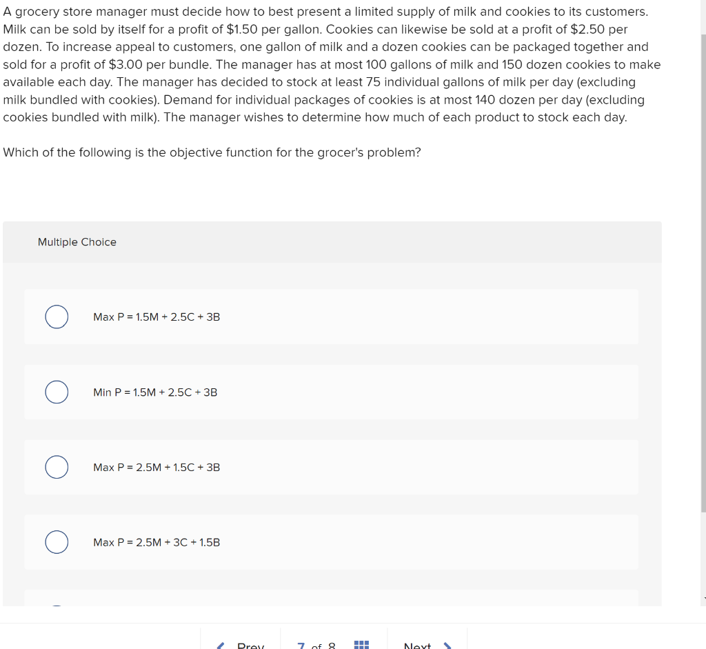 A grocery store manager must decide how to best