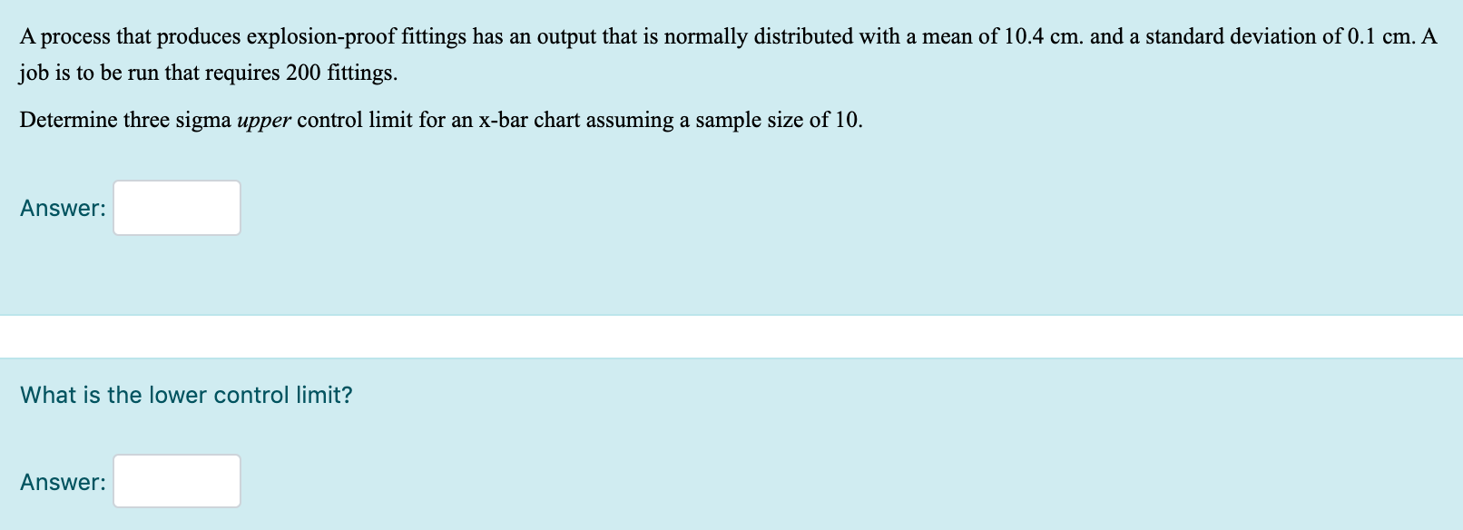 A process that produces explosion-proof fittings