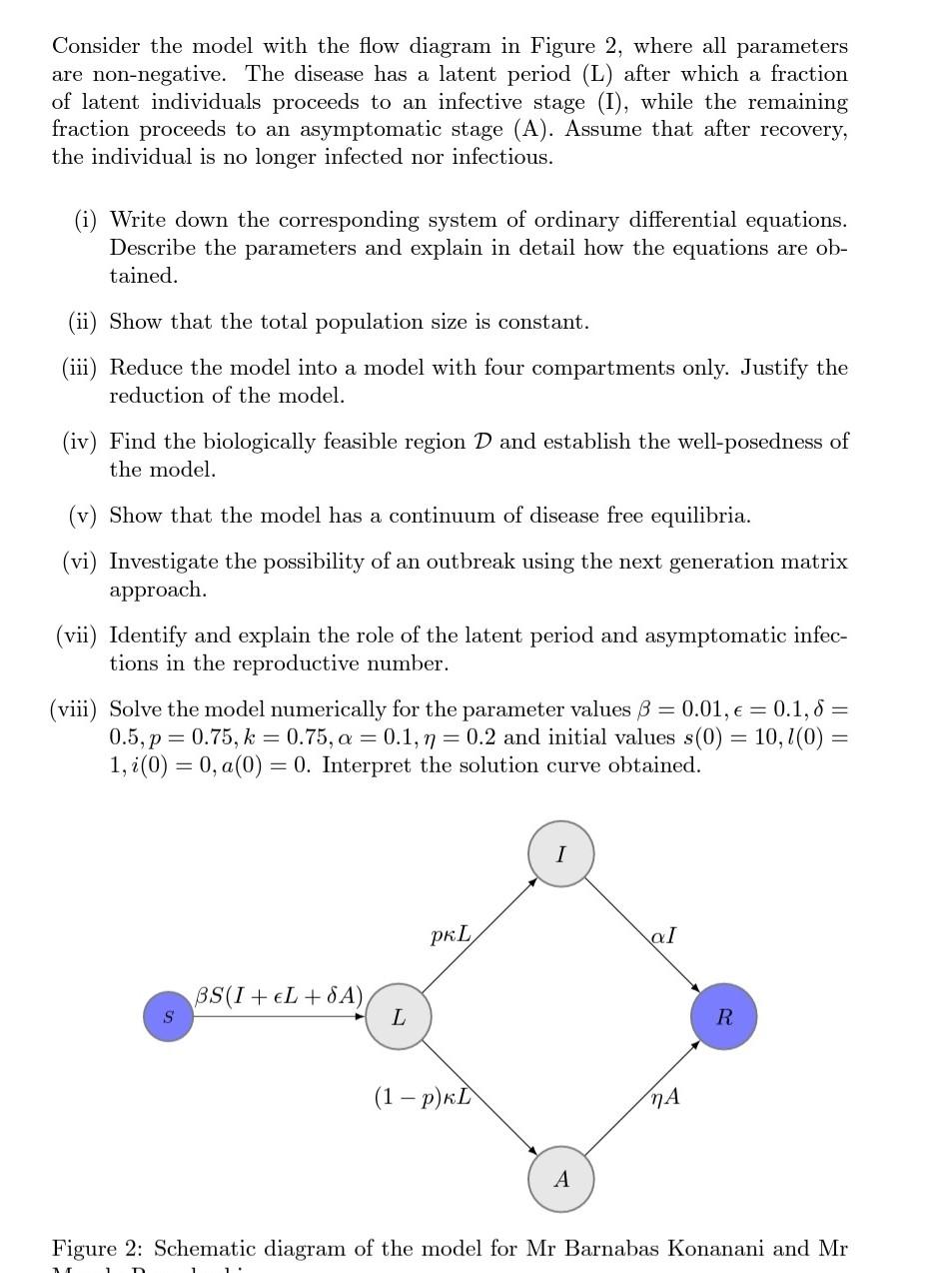 write (iv),(v) and (vi) Consider the model with