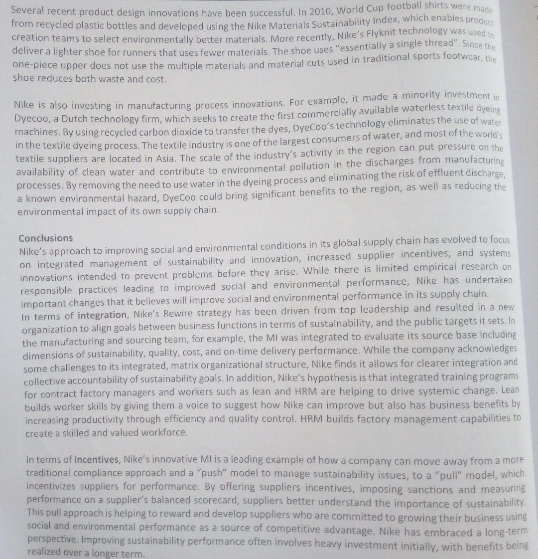 Several recent product design innovations have