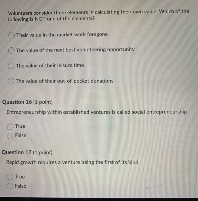 Volunteers consider three elements in calculating