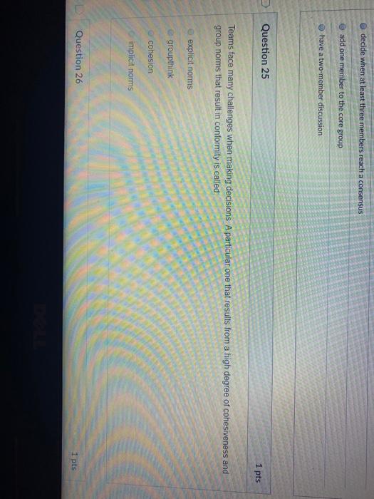 decide when at least three members reach a