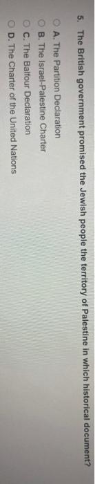 The British government promised the Jewish people