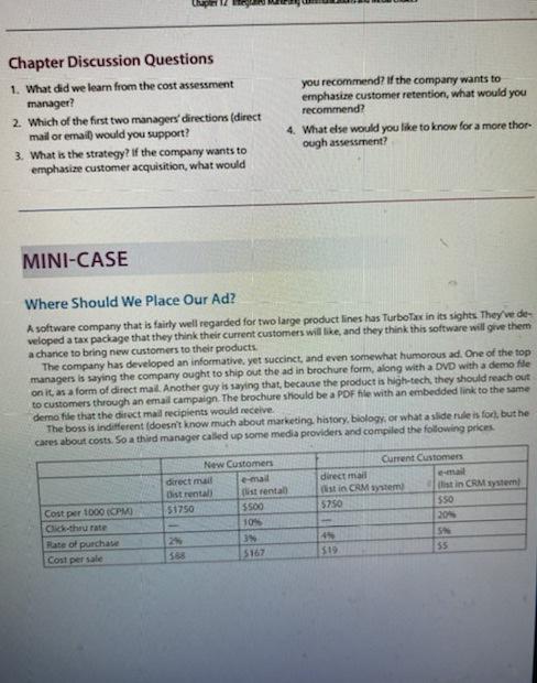 Chapter Discussion Questions