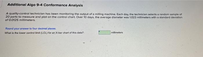 Additional Algo 9-4 Conformance Analysis A