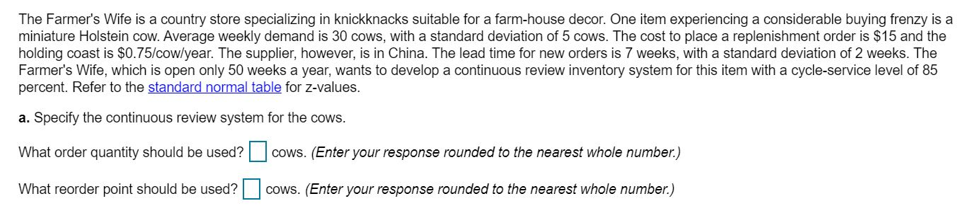 The Farmer's Wife is a country store specializing