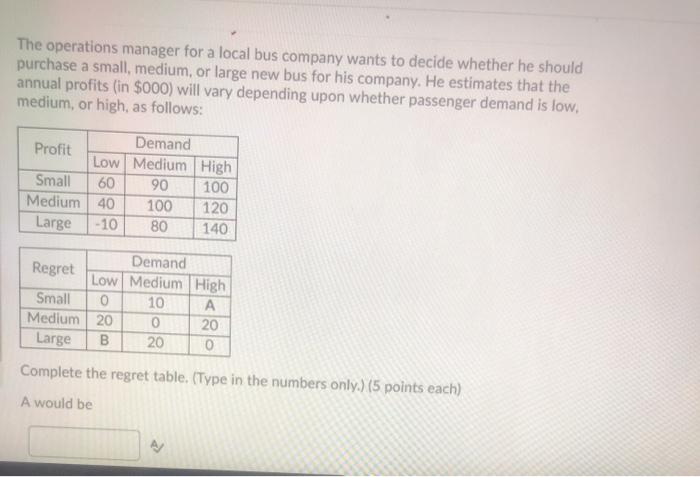 The operations manager for a local bus company