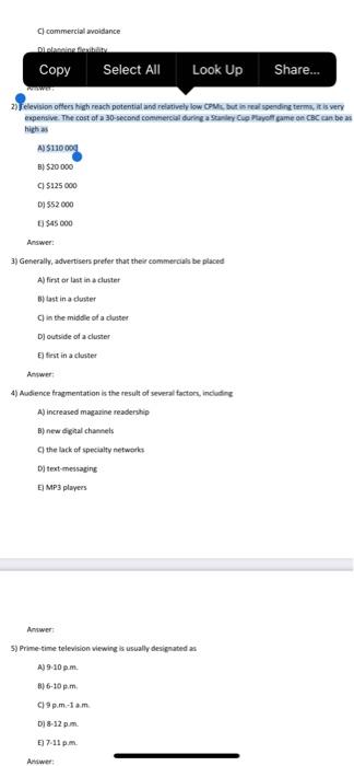 C) commercial avoidance Nicholas Copy Select All