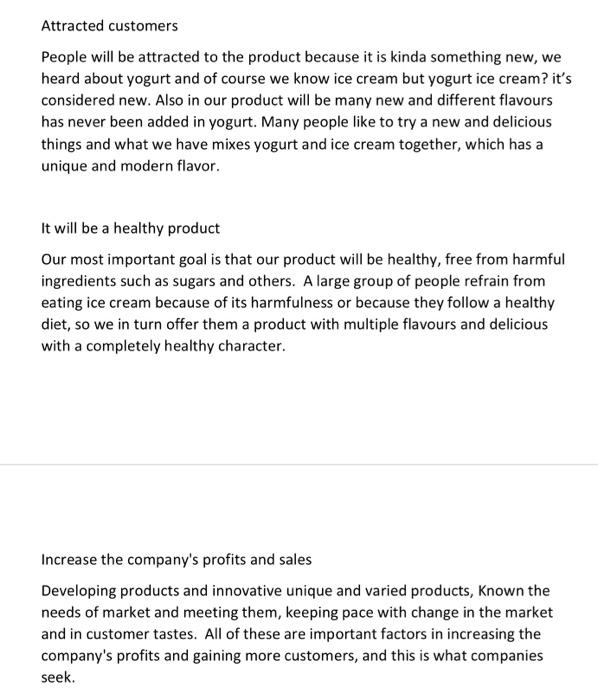 I have a product that I will produce which is