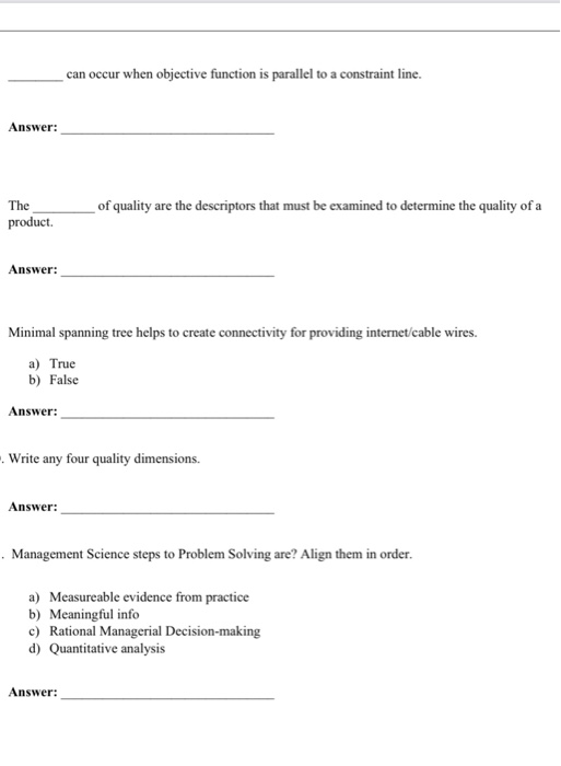 can occur when objective function is parallel to