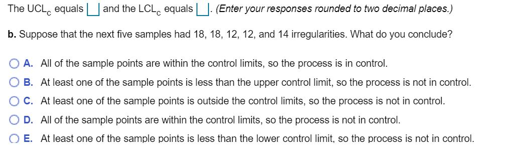 A textile manufacturer wants to set up a control