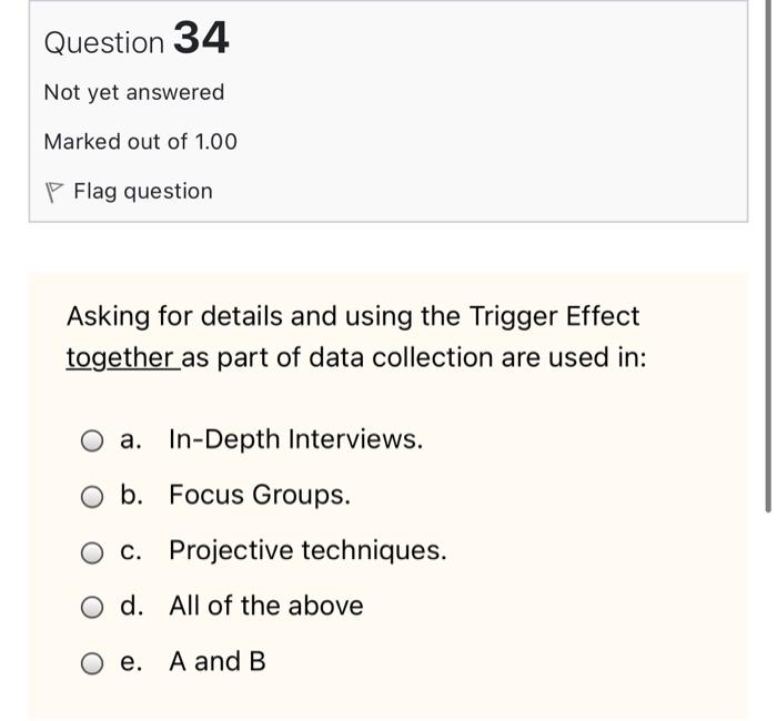 Question 34 Not yet answered Marked out of 1.00 P