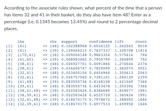 When mining for association rules, in general,