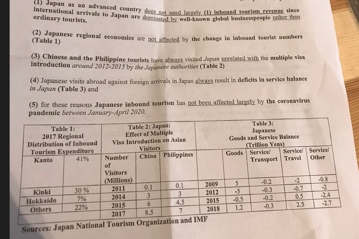 Solve it by using the table says question (1)