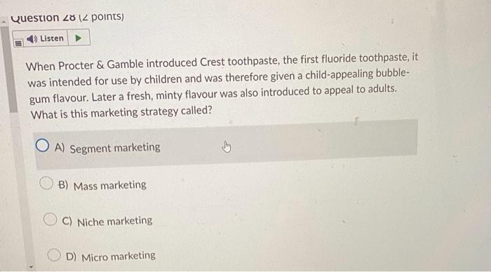 When Procter \& Gamble introduced Crest