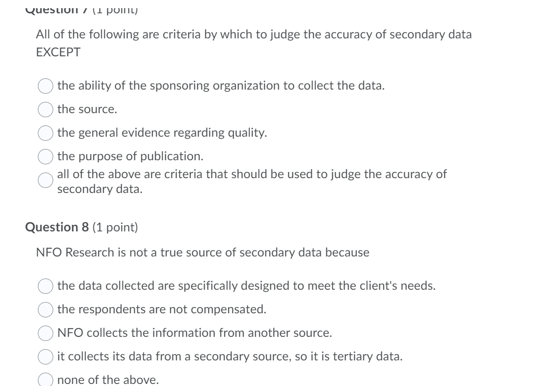 The information obtained through standardized