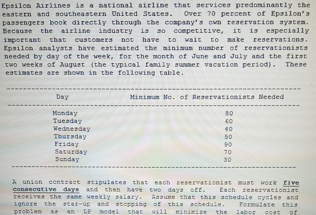 reservation while meeting the minimum