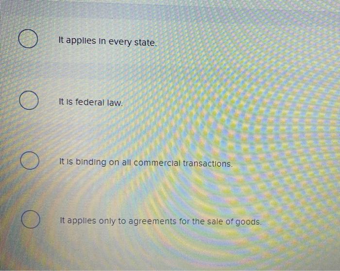 Which of the following is correct of the UCC?