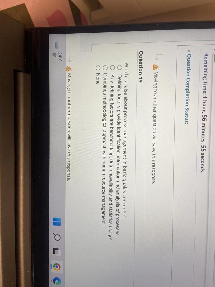 Remaining Time: 1 hour, 56 minutes, 55 seconds. *