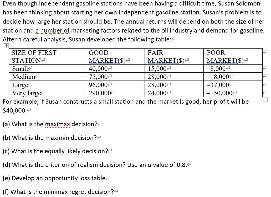 Even though independent gasoline stations have