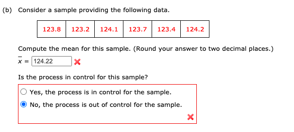 (a) Compute the upper and lower control limits if