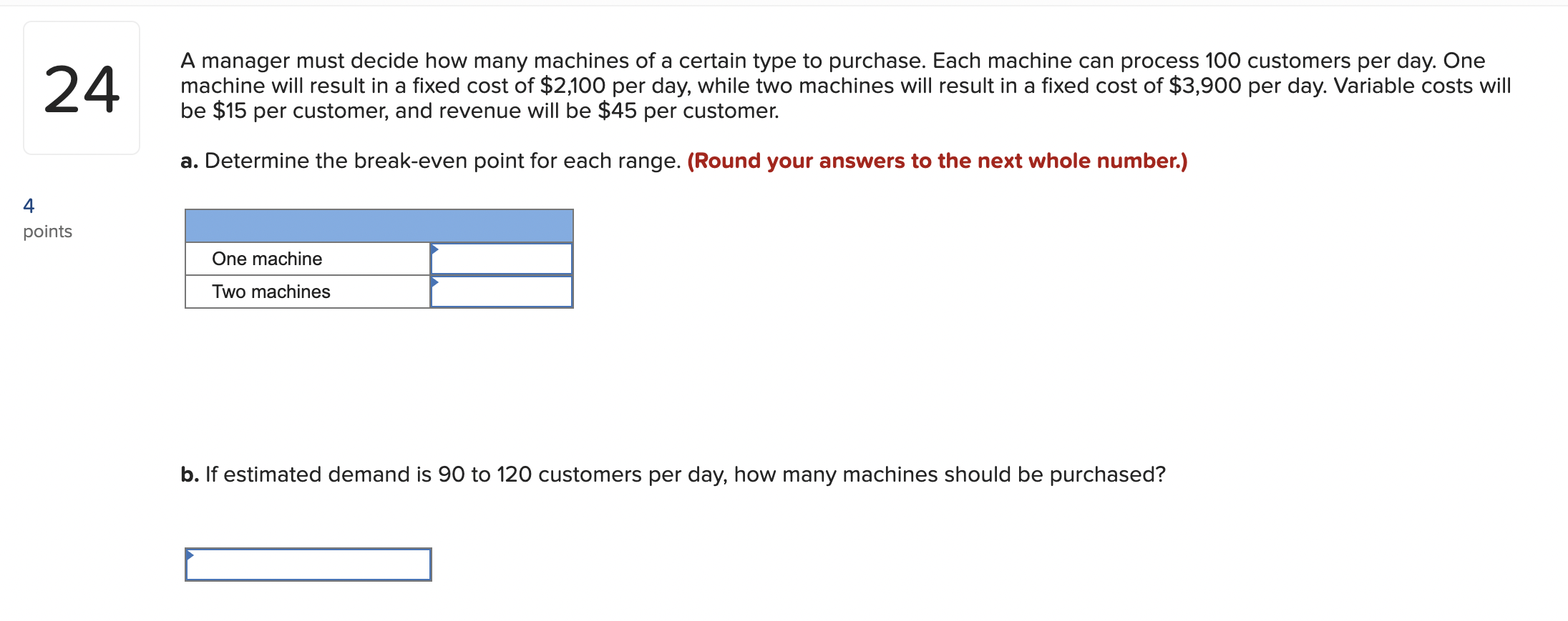 Please answer both questions, not just the first