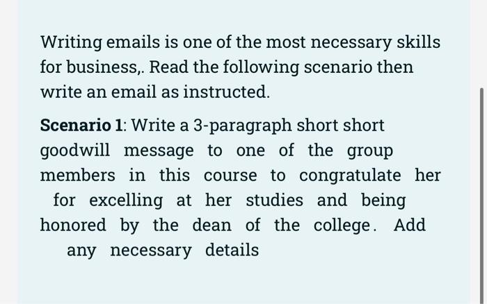 Writing emails is one of the most necessary