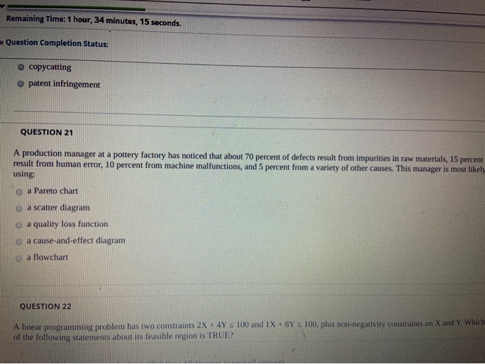 Remaining Time: 1 hour, 34 minutes, 15 seconds.