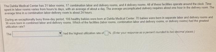 The Dahlia Medical Center has 31 labor rooms 17