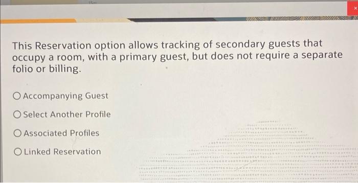 This Reservation option allows tracking of
