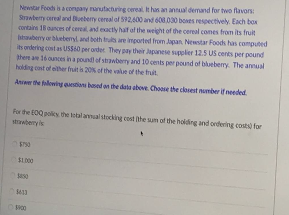 13 Newstar Foods is a company manufacturing